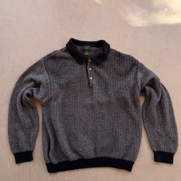 Club Room Other - Vintage 90s Club Room Sweater Mens XL Cotton Knit Polo Grandpa Core